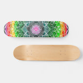 Skateboard Rainbow Mandala coloré (Horz)