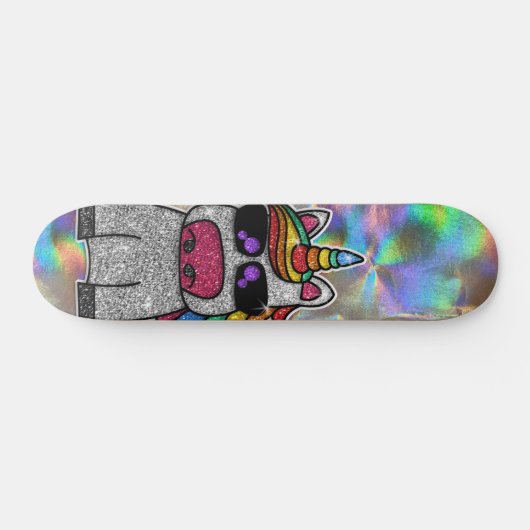 Skateboard Rainbow Parties scintillant Unicorn Sparkly Chrome (Horz)