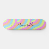 Skateboard Rainbow Pastel Couleur Cute Retro (Horz)