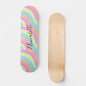 Skateboard Rainbow Pastel Couleur Cute Retro (Recto)