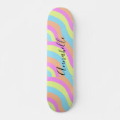 Skateboard Rainbow Pastel Couleur Cute Retro (Devant)