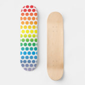 Skateboard Rainbow Polka Dots White (Recto)