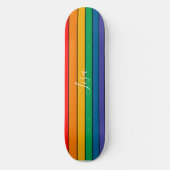 Skateboard Rainbow Stride Pride drapeau LGBTQ Monogramme - No (Recto)