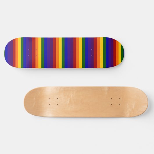 Skateboard Rainbow Stripes LGBT Pride (Horz)