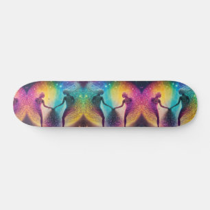Skateboard Rainbow Trance Disco Galaxy Cosmique Sk8r