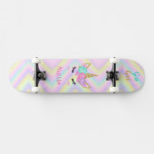 Skateboard Rainbow Unicorn Girl (Horz)