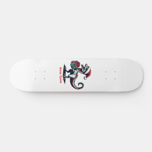 Skateboard rapace de Noël Santa hat (Horz)