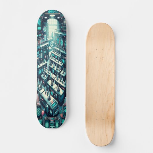 Skateboard "Raygun Gothic Advanced Science Lab Deck" (Recto)