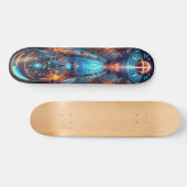 Skateboard "Raygun Gothic Futuristic Sports Arena Deck" (Horz)