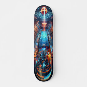 Skateboard "Raygun Gothic Futuristic Sports Arena Deck"