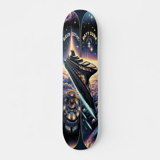 Skateboard "Raygun Gothic Space Cruise Ship Deck" (Devant)
