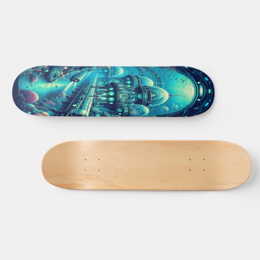 Skateboard "Raygun Gothic Underwater Research Facility Deck" (Horz)
