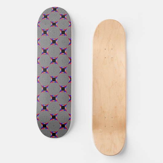 Skateboard Rayonnement noir et blanc par Kenneth Yoncich (Recto)