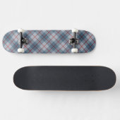 Skateboard Rayure Bleu-Rouge de plaid polarisé (Horz)