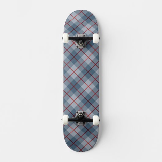 Skateboard Rayure Bleu-Rouge de plaid polarisé (Recto)