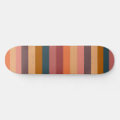 Skateboard Rayures Aquarelle Coucher de Soleil (Horz)