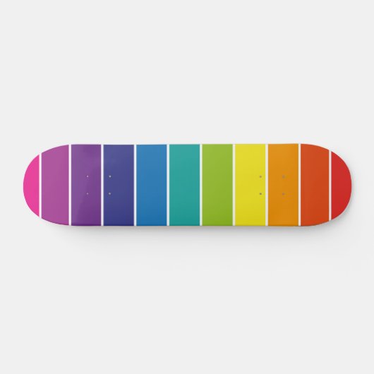 Skateboard Rayures arc-en-ciel (Horz)