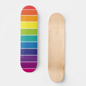 Skateboard Rayures arc-en-ciel (Recto)