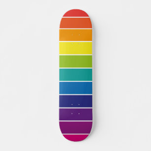 Skateboard Rayures arc-en-ciel