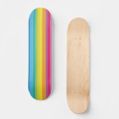 Skateboard Rayures arc-en-ciel (Recto)
