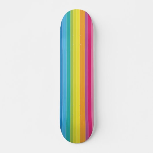 Skateboard Rayures arc-en-ciel (Devant)