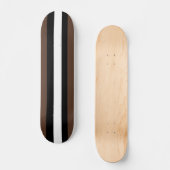 Skateboard rayures Brown, noir et blanc (Recto)