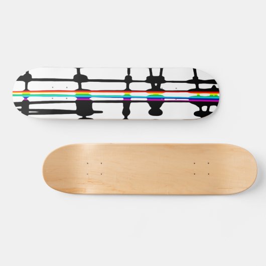 Skateboard Rayures colorées (Horz)