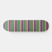 Skateboard Rayures colorées chaudes (Horz)