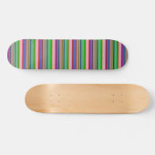 Skateboard Rayures colorées chaudes (Horz)