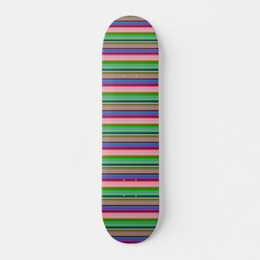 Skateboard Rayures colorées chaudes (Devant)