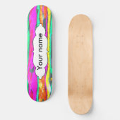 Skateboard Rayures d'aquarelles (Recto)