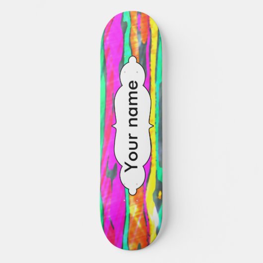 Skateboard Rayures d'aquarelles (Recto)