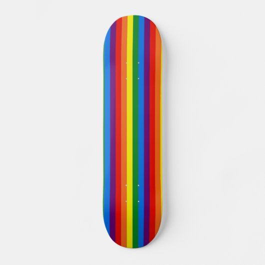 Skateboard Rayures d'arc-en-ciel sur l'appui noir du gay (Recto)