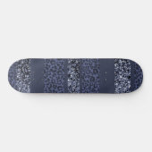 Skateboard Rayures de Glam de paillettes de Léopard 5 (Horz)