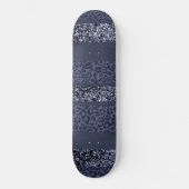 Skateboard Rayures de Glam de paillettes de Léopard 5 (Recto)