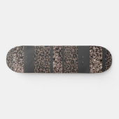 Skateboard Rayures de paillettes de léopard Glam 6 (Horz)