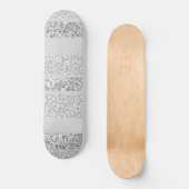 Skateboard Rayures de paillettes de léopard Glam 7 (Recto)