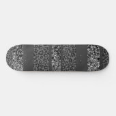 Skateboard Rayures de paillettes de léopard Glam 9 (Horz)
