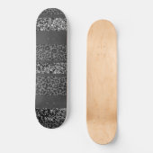Skateboard Rayures de paillettes de léopard Glam 9 (Recto)