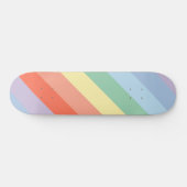 Skateboard Rayures diagonales Pastel Rainbow (Horz)