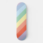 Skateboard Rayures diagonales Pastel Rainbow (Recto)