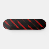Skateboard Rayures Encre en Rouge (Horz)