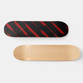 Skateboard Rayures Encre en Rouge (Horz)