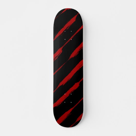 Skateboard Rayures Encre en Rouge (Devant)