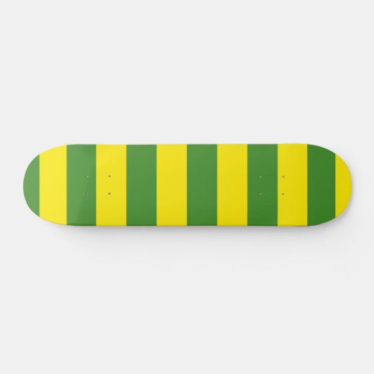 Skateboard Rayures jaune et verte (Horz)