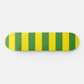 Skateboard Rayures jaunes et vertes (Horz)
