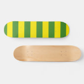 Skateboard Rayures jaunes et vertes (Horz)