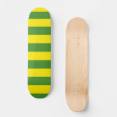 Skateboard Rayures jaunes et vertes (Recto)