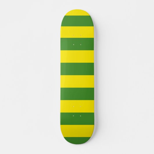 Skateboard Rayures jaunes et vertes (Devant)