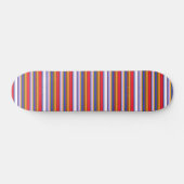 Skateboard Rayures magiques colorées mignonnes (Horz)
